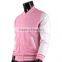Cheap custom pink varsity jackets, wholesale satin baseball jackets, hooded jackets made in China