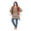 Floral Print 100% Silk CDC Corded V Neck Y Line Casual Kaftan Dress