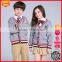 2017 hot selling V neck stripe school uniform school cardigan sweaters