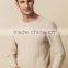 2015 knitted cable cashmere sweater man
