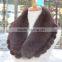 Myfur Top Quality Burgundy Hot Sale Fox Fur Collar China Supply Wholesale Price