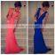 2016 Wholesale Price Fashion Red Night Evening Dress Sleeveless Long Maxi Lady Spring Summer