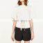 Summer hot sale simple design high waisted shorts with side pockets