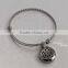 2016 best selling fashion Lotus Flower stainless steel women jewelry bracelet for women