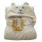 soft cap embroidered coral fleece baby infant bathrobe