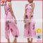 Mexican Summer Pink Casual Women Jumpsuit in Large Rose Floral Printed
