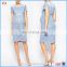 Custom fashion pregnant women clothes reliable supplier bodycon sky-blue lace midi maternity dress in lace with chiffon