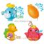 mini vinyl pvc bath toys, 3d custom vinyl bath toys for children, soft vinyl floating animal bath toys