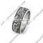 Special design large angel wings five-pointed star titanium ring