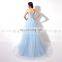 New Gorgeous Sky Blue Sweetheart Tiered Tulle Prom Dresses