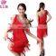 New design sexy hot drill neck stage fringe latin dress costume L-7081#