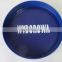 Round blue anti-skidding hard plastic bar condiment food serving tray with printing logo