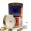 empty tin metal money bank money can for sale