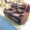 Home theater recliner sofa,genuine leather electric recliner sofa with console
