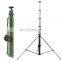 black color 12m aluminum telescopic mast for ground