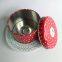 Set of three Christmas snowman santa claus Tin Box 3 layers gift tin