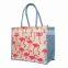Wholesale Flamingo Pineapple Design Jute Tote Beach Bag