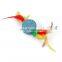 Amazon hot selling China supplier colorful pet toy cat throwing feather ball with bells