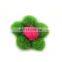 Wool Felt Flower with Leaves Felt Hair Flowers Handmade DIY accessories