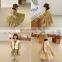 6706 Small MOQ for customer fashion children pleated dress girl princess dress