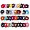 50pcs Soft Ouchless Thick Shiny Scrunchies for Hair Bobbie Ties Cotton Velvet Scrunchy Hair Elastic Band Ponytail Holder Bows