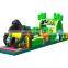 2020 outdoor portable assault course inflatable with Jungle Gorilla theme for kids