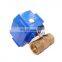 BSP dn15 dn20 brass standard port mini motor nc electric automatic ball valve  for washing machine drain pump