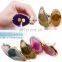 Fashion Agate Stone Gold Plated Nail Color Ring Palette Nail Display Manicure Irregular Random Color Nail Pallet