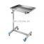 Hospital Stainless Steel Surgical Hydraulic Mechanical Mayo Table In Operating Room Medical Instrument Trolley For Sale