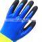 Huayi Blue Polyester Nitrile Foam Rubber Gloves Price