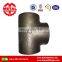 black malleable iron pipe fitting banded side outlet tee
