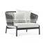 Modern hot Customized fabric Sectional outdoor Sofa Sets Aluminum luxury Italy design Lounges garden furniture