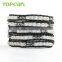 Topearl Jewelry Freshwater Pearl Wrap Bracelet Woven Leather Bracelet for Women 33.5 Inches CLL131