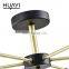 HUAYI New Design Iron Glass Chrome Color Indoor Living Room Office Modern Chandelier Ceiling Light