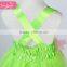 High quality and luxury green sequin dress for kids party