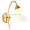 Modern wall lamp hotel home living room bedroom stair corner LED wall light gold glass lamp shade headboard wall lamps