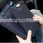 Guangzhou Genuine Buff Leather Men RFID Clutch Long Wallet with removable Wrist Strap