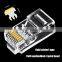 UTP CAT6 unshielded rj45 connector 8P8C modular plug network ethernet crystal head plug cat 6 Gold plated connector