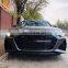 Modified auto parts front bumper complete body kit for A6 2019-2021 UPGRADE TO RS6 2019-2021