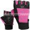 Fingerless Premium Leather Strengthen Training Bodybuilding Weight Lifting Gloves with Wrist Support
