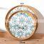 High Quality Rustic Rattan Tray With Mother Of Pearl for Table Centerpiece, Wicker Ottoman Tray with Shell Ornament