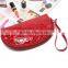 Fashion Elegant Red Crocodile Pattern Cosmetic Bag Synthetic Leather Shell Cosmetic Bag