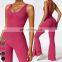 Women Clothing Sexy Open Flare Big U Back Bodysuit Custom Sports Jumpsuits Gym Fitness Bodysuit Women One Piece Yoga Jumpsuit