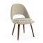 replica fiberglass wooden legs fabric/leather Saarinen executive chair by Eero Saarinen/Saarinen side chair