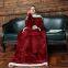 Hooded Wearable Flannel Sherpa Blanket