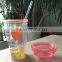 450ml Plastic tumbler Juice Cup/Mug BSCI approval double wall PS/AS