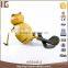 Wood body metal frog garden decoration