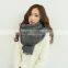New Design Korean Young Lady Fashion Stripe Knitted Woolen Scarf