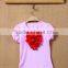 2016 hot sale pink short sleeve teenage girls tees summer princess crown girls t-shirt cotton wholesale kids shirt