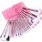 NEW 22pcs Superior Professional Soft Cosmetic Makeup Brush + Pouch Bag Case Makeup Brush Set